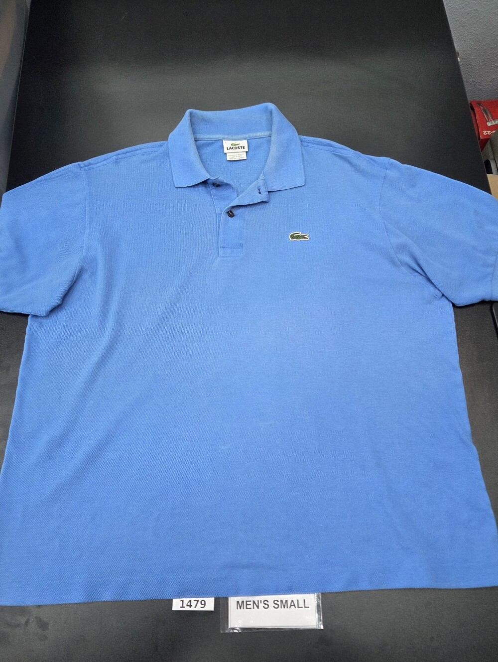 Lacoste Men’s Blue Pique Polo Shirt Size 7 Small Crocodile Logo #1479